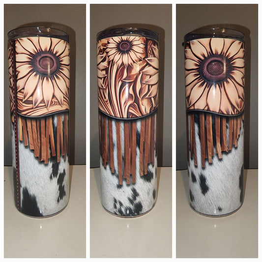 Leather sunflowers 20 oz